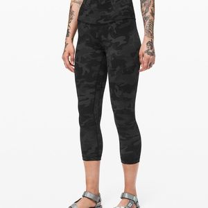 Lululemon Align Crop 21 Incognito Camo Multi Grey